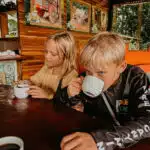 Kids tasting Chocolate during tour in La Fortuna, Arenal Costa Rica